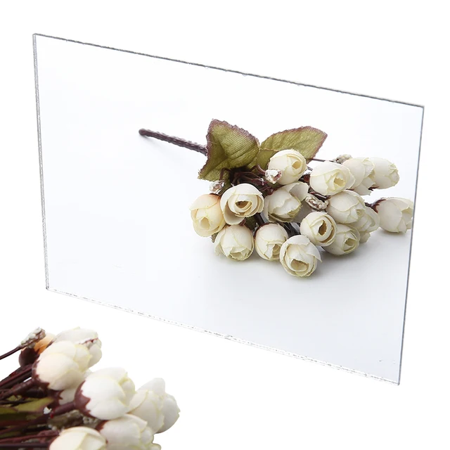 1Pc Ezüst Akril Tükörlemez 3 Mm Vastagság Tiszta Plxiglass Matrica Fali Tükörlap Otthoni Falfesték Dekorációhoz - Image 5