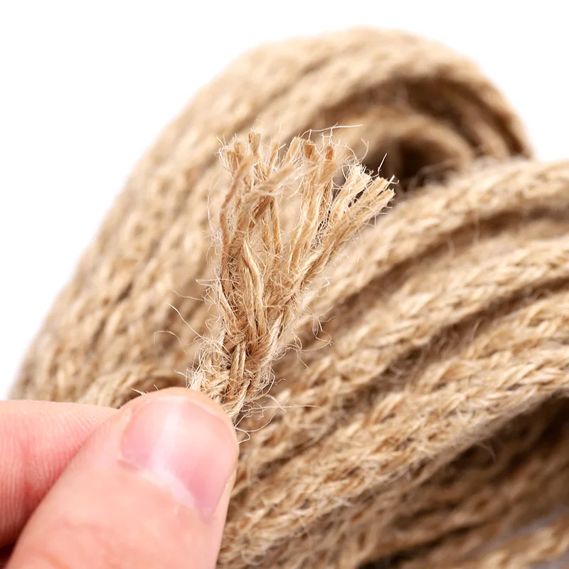 Jute Rope 5-6mm 5m Burlap Hessian Jute Twine Cord Hemp Rope String Gift Packing Wedding Party Christmas Festival Decoration Handcraft DIY