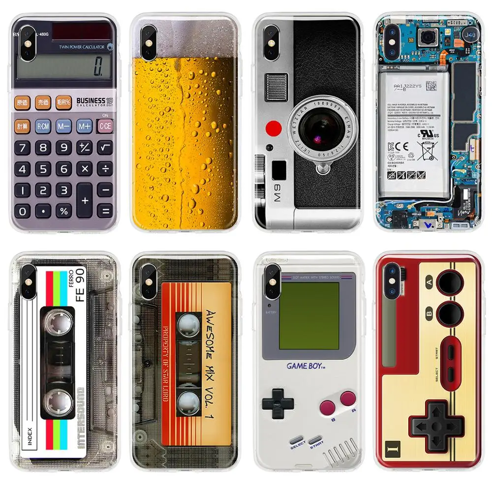 

Retro Creativity For iPhoneXs XR Max Mobile Phone Shell For iPhone6s 7 8 Plus Recreational Machines Pattern Mobile Phone Case