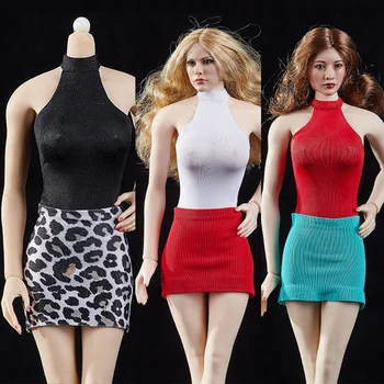 

1/6JO summer fresh office girl sling split skirt female clothing perspective suit tri-color 12-inch woman doll is available