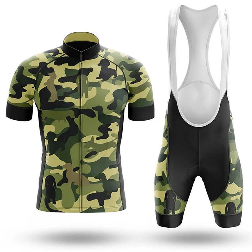 

New cycling jersey Cycling Clothing 2020, Camo dachshund-Men Cycling Kit ,Summer Cycling Jersey Set, Cycling Uniform Set