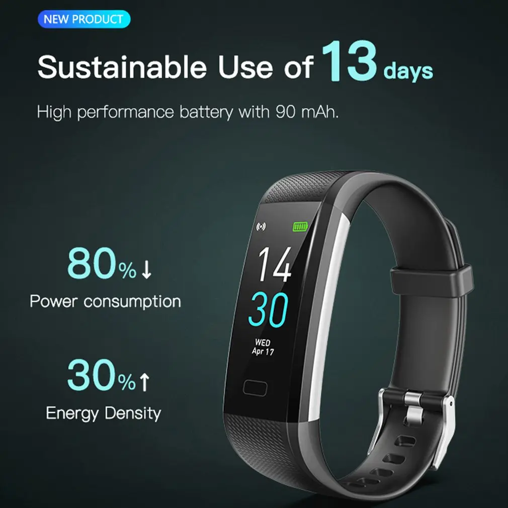 IP68 Waterproof Watch 0.96IN Touch Screen Wireless Smart Bracelet Heart Rate Sports Band Wristband Display Color Camera