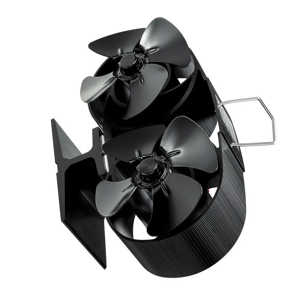 European Simple Stove Top Fan 8 Blade Fireplace Thermodynamic Ecological Wood Log Burning Fire Burner