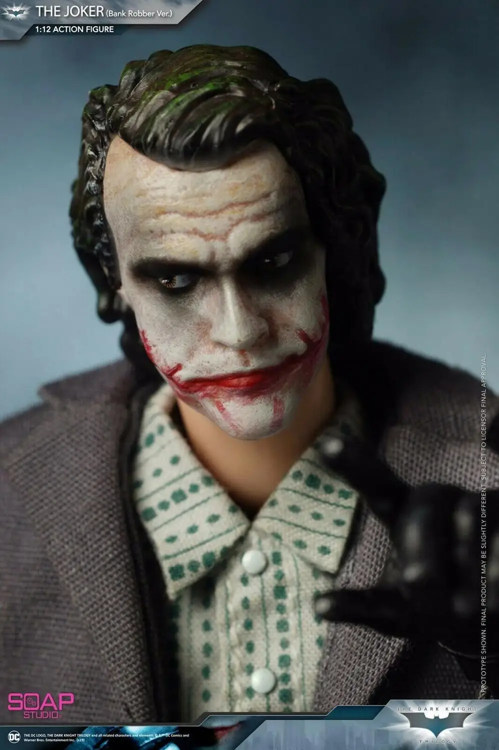 

For Collection Full Set figure doll 1/12 Soap Studio FG008 The Joker Robbed Version Clothes Set With 2 Head Sculpt Toys