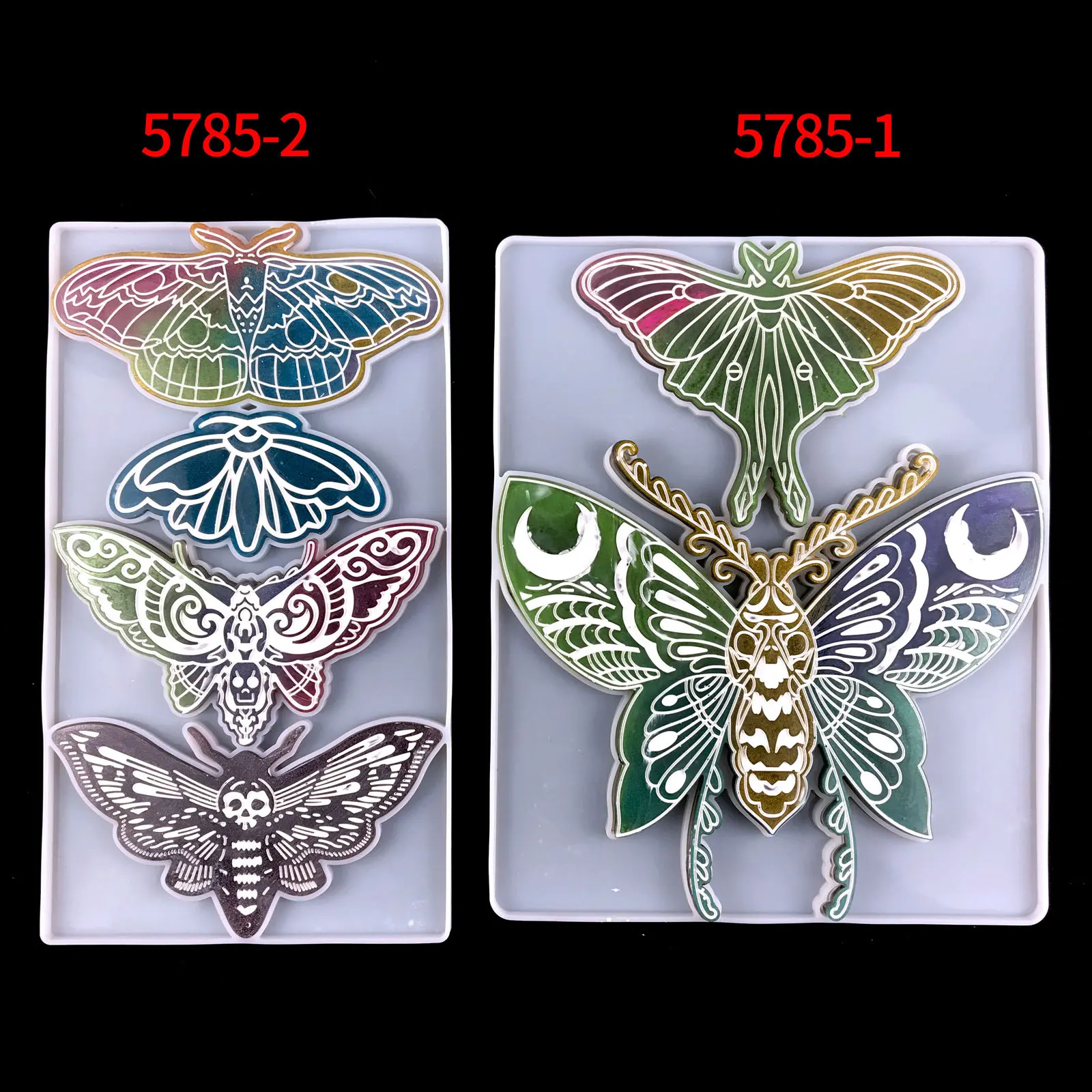 Death Mule Crystal Silicone Mold Cup Pad DIY Wall Decoration Mold Butterfly Cup Pad Silicone Mould For Resin
