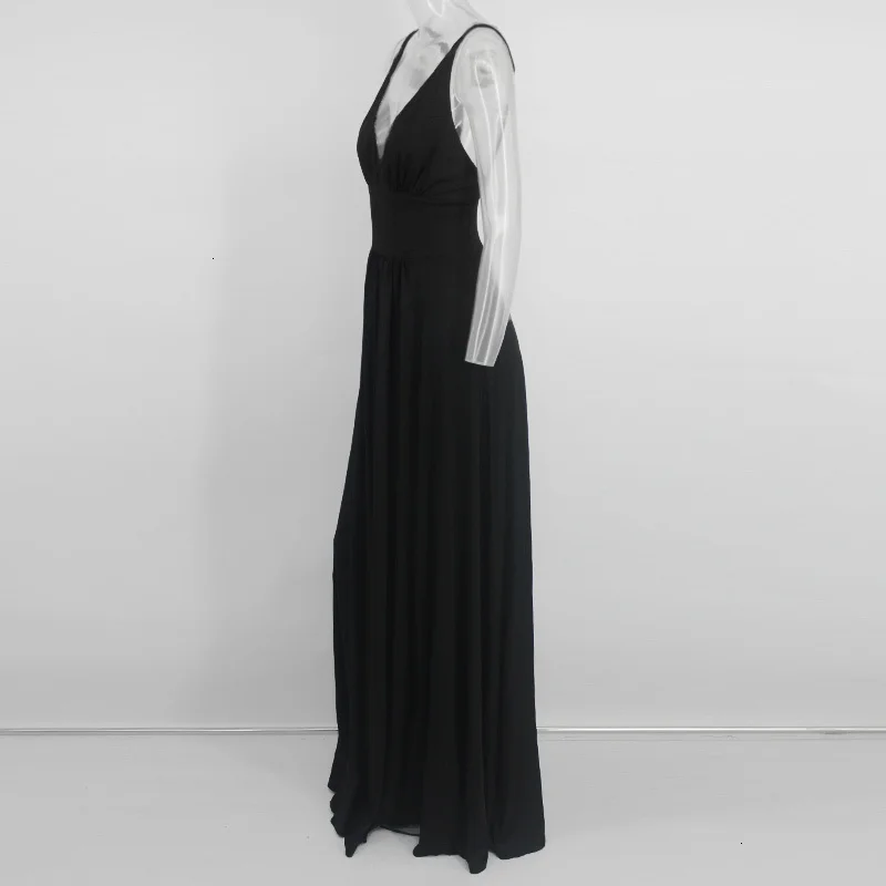 Tobinoone сексуальное вечернее платье с открытой спиной, vestidos, без рукавов, с высокой стороной, с разрезом, облегающее макси платье, женское, красное, черное, элегантное, длинное платье