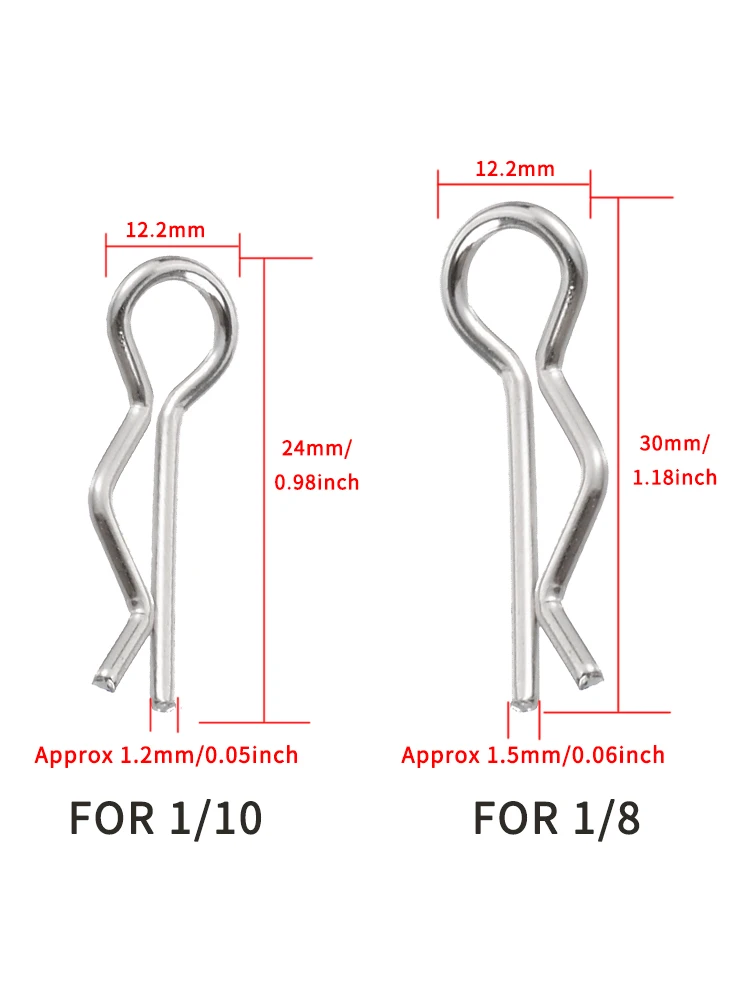 50Pcs 30Pcs RC Car Body Clips R Pins Rope for 1/10 1/8 Crawler Axial SCX10 Traxxas Tamiya RC4WD HSP HPI RC Model Car - Image 6
