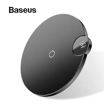 Baseus LED Display Wireless Charger For iPhone X Xs Max Xr 8 Plus Fast Wireless Phone Charger For Samsung S10 S9 S8 Xiaomi MI9 1