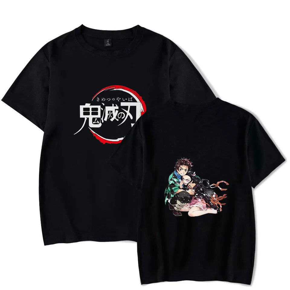 BLACK 5 Новинка; костюм для косплея «Demon Slayer kamado nezuko»; футболка для мужчин и женщин; Kimetsu no Yaiba; хлопковая футболка для косплея для мальчиков и девочек; XXS - Цвет: BLACK 5
