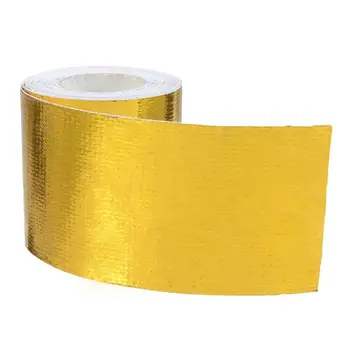 

5/9/10M Car Exhaust Pipe Heat Insulation Waterproof Aluminum Foil Tape Decorative Tape Universal Use For Car Exhaust Pipe