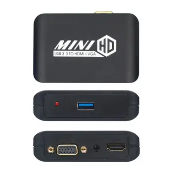 

DishyKooker USB3.0 TO HDMI + VGA Adapter for MAC and Windows