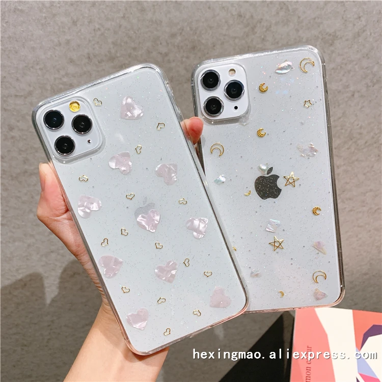 Conch Shell Love Heart Phone Case For iphone 11promax XS Max X XR 8 7 6 Plus Back Cover Fashion Soft Cases Cute Cartoon Capa | Мобильные