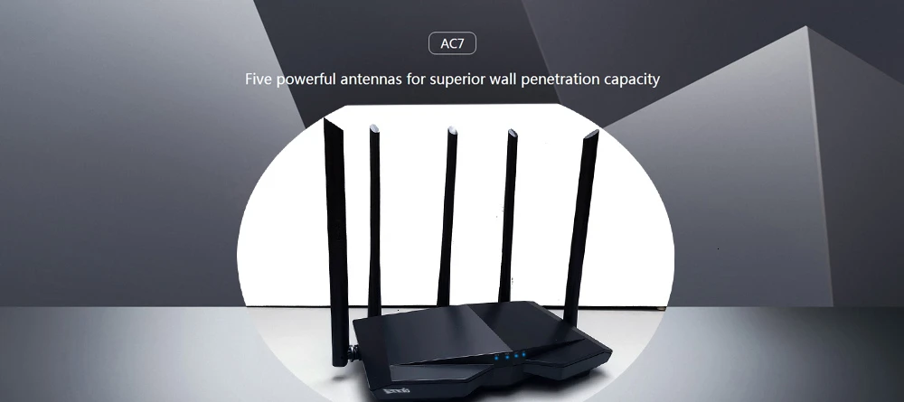 Tengda AC7 AC1200M Беспроводной Wi-Fi роутер с 2,4 ГГц/5,0 ГГц с высоким коэффициентом усиления, домашний двухдиапазонный Wi-Fi ретранслятор, простая настройка