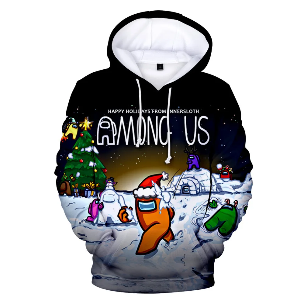 

Game Among Us Hoodies for Men/Women Long Sleeve Sweatshirt Moletom Masculino Harajuku Pullover Tops Kawaii 3D print clothing