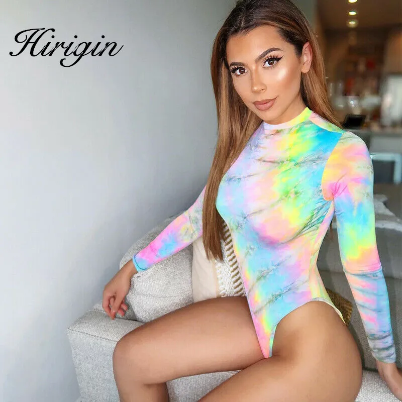 Модные облегающие боди с принтом Tie Dye, Осень-зима, новинка 2019, женские Сексуальные облегающие Вечерние боди с длинным рукавом и круглым выре... Модные облегающие боди с принтом Tie Dye, Осень-зима, новинка 2019, женские Сексуальные облегающие Вечерние боди с длинным рукавом и круглым выре...