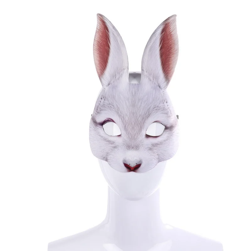 Безопасная голова кролика все лицо маска для взрослых унисекс Хэллоуин косплей костюм аксессуары Хэллоуин