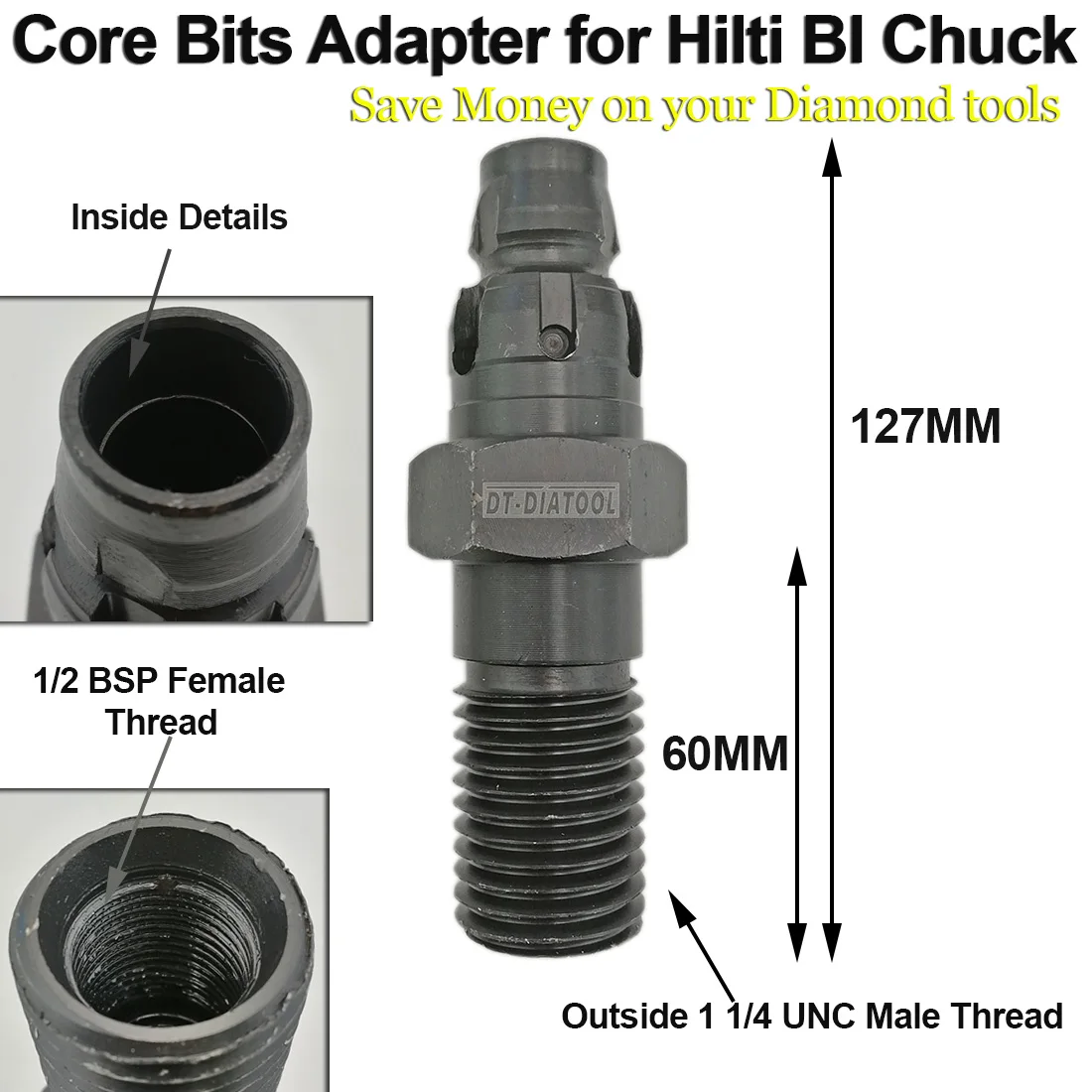 DT-DIATOOL 1 шт. Алмазные коронки адаптер DD-BI для HILTI Би Чак DD100 DD110-W DD120 DD130 DD150-U