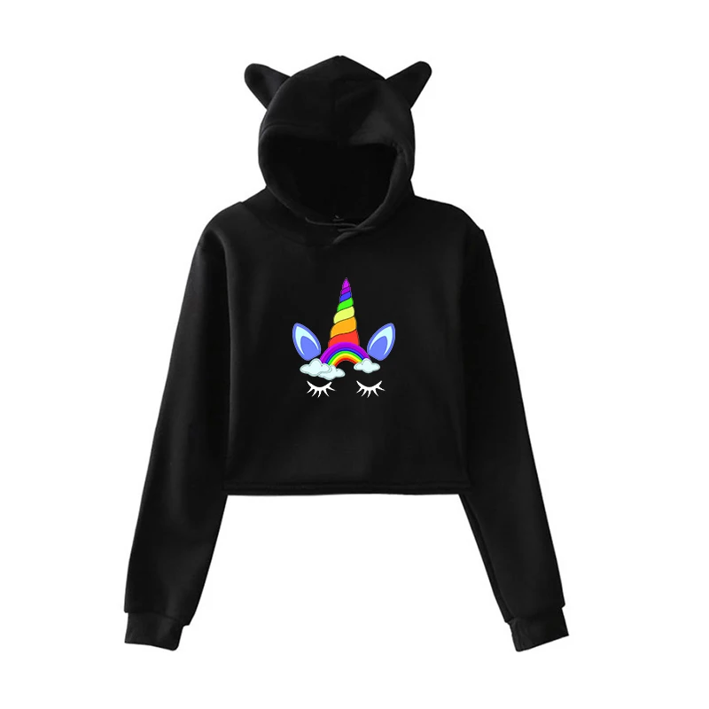 Harajuku толстовки DAB Единорог Kawaii Толстовка Розовый пуловер Одежда для девочек уличная женская одежда зимние топы с длинными рукавами