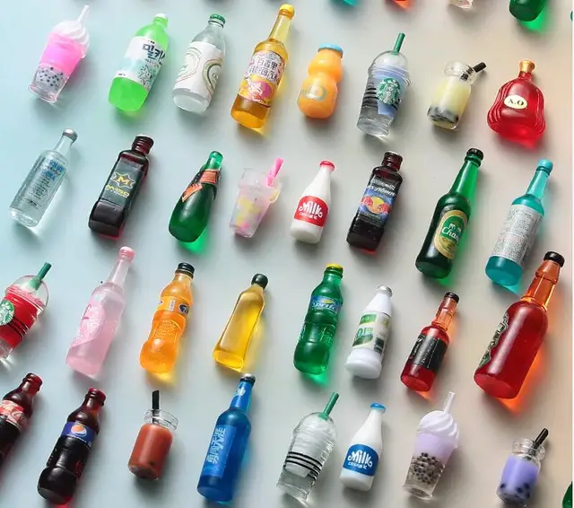 New Miniature Dollhouse Supermarket food Snacks ice cream, wink drink for blyth barbies ob11 bjd Doll Decor Accessories 4