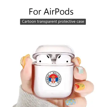 

For Apple Airpods pro Case Cover Cute Transparent Luxury Earphone protective case For Air pods 1 2 Round Serbia Belgrade Falg