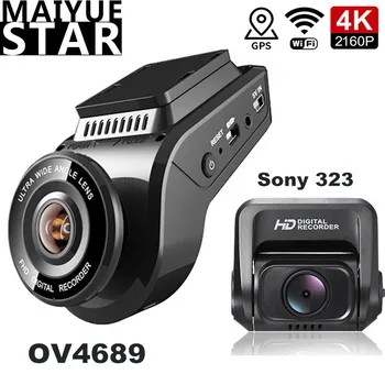 

Maiyue Star 4K Ultra HD 2160P with 1080P Sony323 car DVR WiFi ADAS GPS tracking camera dual lens driving recorder 24H monitoring