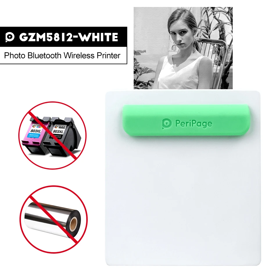 

A8 Peripage Bluetooth Mini Photo Printer Mini Pocket Thermal Label Printers for Android iOS Phone Impresoras Power Bank Function
