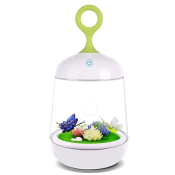 

Usb 3D Plant Diy Led Rgb Colorful Birdcage Nightlight Table Lamp Luminary Rechargeable Press Control Baby Bedroom Night Light(Bu