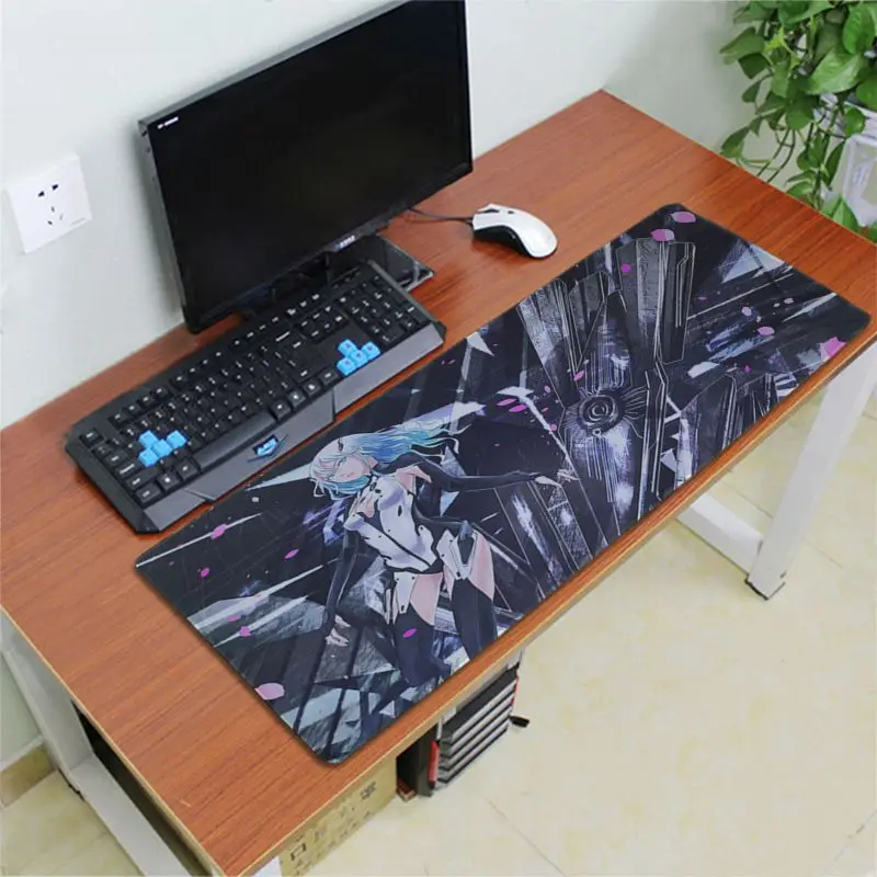 Lock Edge 40X90cm Мой любимый аниме Beatless blue eyes girl Keyboard коврик резиновый игровой коврик для мыши Настольный коврик большой коврик для мыши - Цвет: Lock Edge 40X90cm