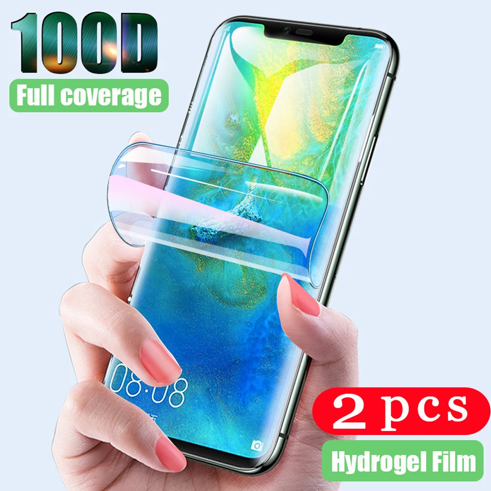 2 шт. 100D мягкая Гидрогелевая пленка с полным покрытием для huawei mate 30 20 pro 20x10 lite