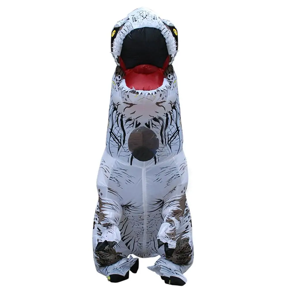 T-REX для взрослых, надувной костюм, Рождественский косплей, динозавр, животные, комбинезоны, костюм на Хэллоуин для женщин и мужчин - Цвет: Белый