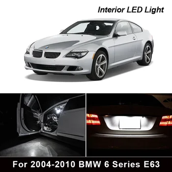

14x Canbus Error Free Car LED Light Interior Kit For 2004-2010 BMW 6 Series E63 Map Dome Trunk Vanity Mirror License Plate Light