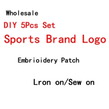 5 шт./комплект, нашивки для обуви с вышивкой 5 шт./комплект, нашивки для обуви с вышивкой