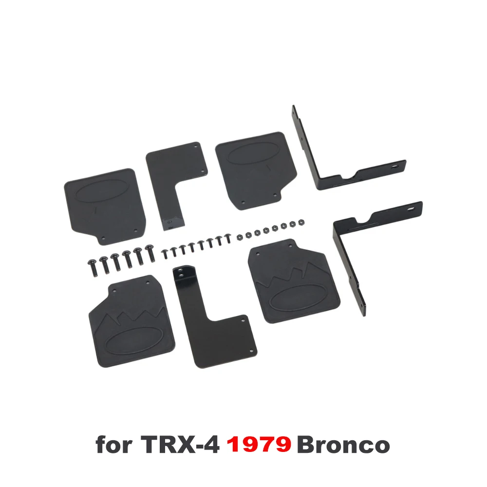 Noir Contrôle Radio Avant/Arrière Bavettes en Caoutchouc garde-boue pour 1/10 à chenilles Traxxas TRX-4 voiture