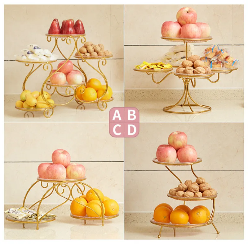 Creative multi-layer fruit plate living room dried fruit snack cake dessert display stand storage home fruit bowl multi-layer