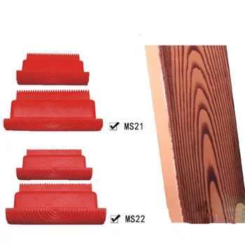 

2pcs Wood Graining Pattern Wall Texture Art DIY Drawing diatom mud scraping cylinder printing artistic embossing