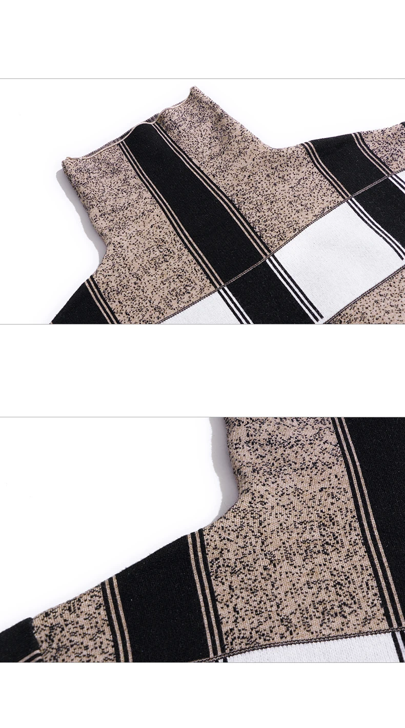 Thick Sweater Women's Long Sleeve High Neck Pullover Casual Loose Plaid Knit Sweater Female Winter Flowers White Tops Lady Tunic Thick Sweater Women's Long Sleeve High Neck Pullover Casual Loose Plaid Knit Sweater Female Winter Flowers White Tops Lady Tunic