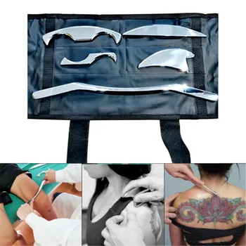 

Stainless Steel Scraping Set GuaSha Scraper Myofascial Knife Muscle Relax For Face Neck Back Body Pressure Therapy