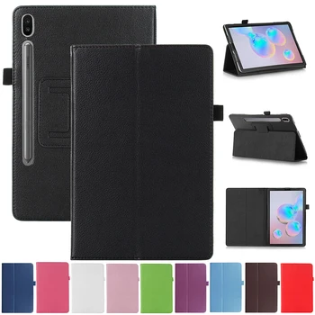 

For Samsung Galaxy Tab S7+ 12.4inch 2020 T970/T975 Tablet Shockproof Protective Shell Double Fold Bracket PU Leather Case Cover
