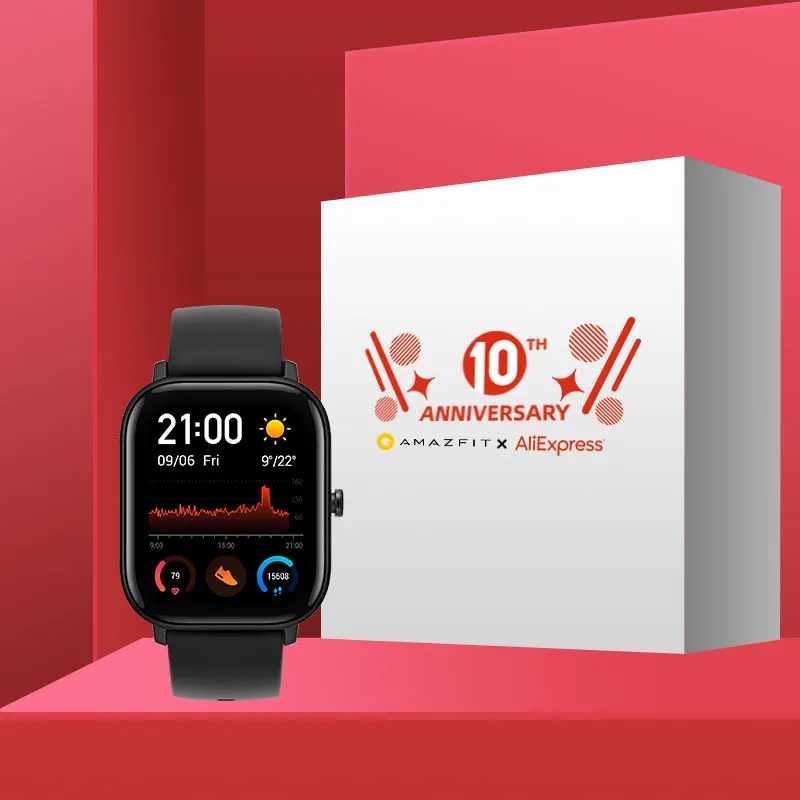 $139.99 Global Version Amazfit Gts Smart Watch 5Atm Waterproof Swimming Smartwatch 14Days Battery Music