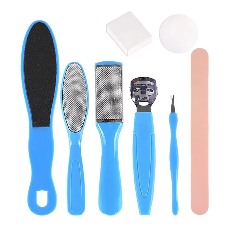 

8 In 1 Professional Pedicure Tools Kit Foot Rasp File Callus Remover Set Feet Care Stainless Steel Exfoliater