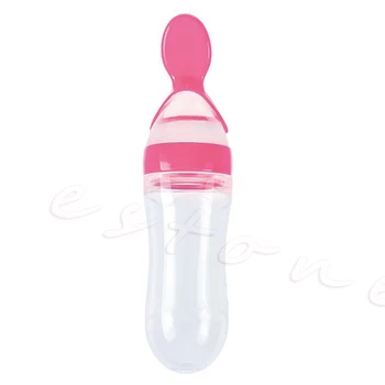 

Baby Infant Silica Gel Feeding Bottle Spoon Food Supplement Rice Cereal Bottle