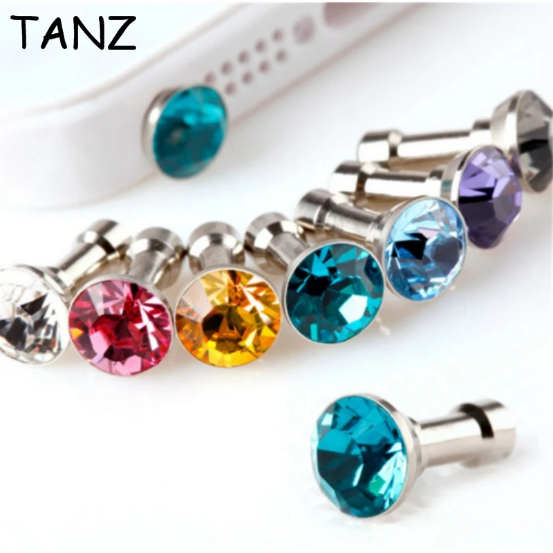 Bling diamond Dust Plug For HTC Samsung Galaxy iphone 6 7 8 X XR plus 5s 4 dust plug 3.5mm earphones phone accessories | Мобильные