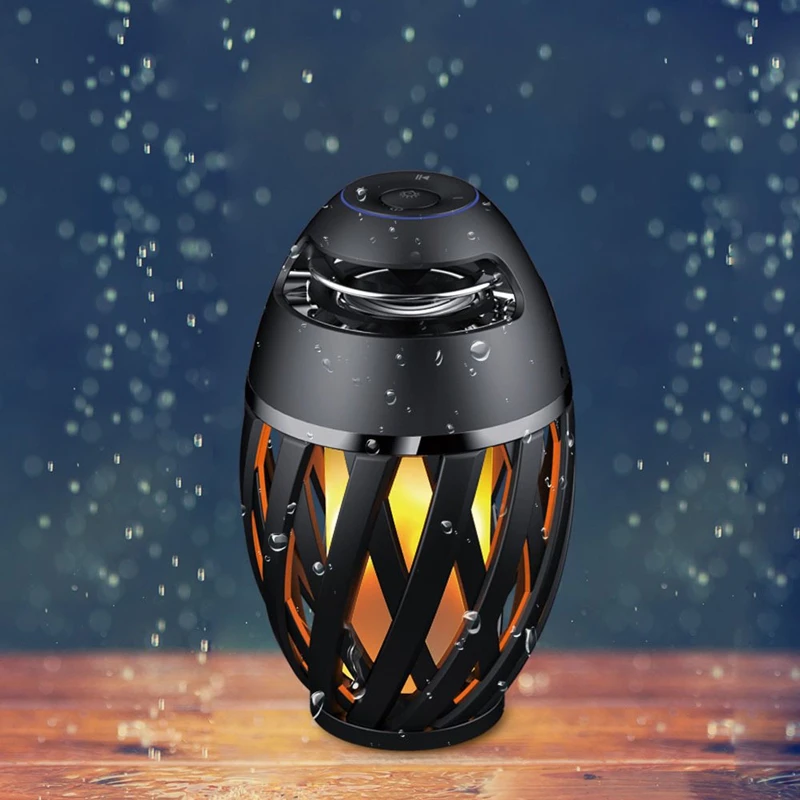 

USB Led Flame Lights Bluetooth Speaker Outdoor Portable Led Flame Atmosphere Lamp Stereo Speaker Outdoor Camping Woofer