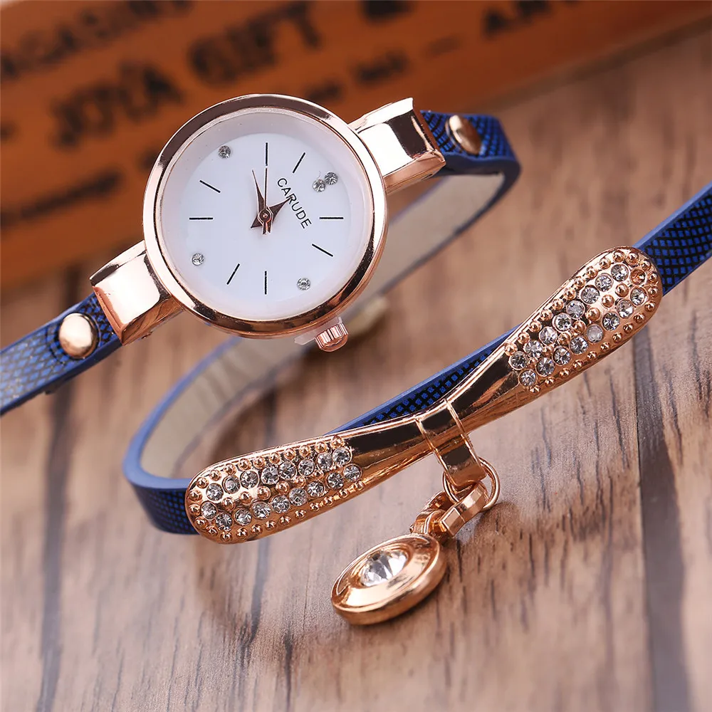 

Luxury Women Watches Fashion Casual Bracelet Watch Relogio Leather Band Rhinestone Analog Quartz Watch Female Clock Montre Femme