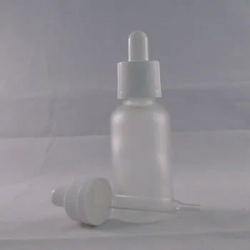 

30ml 100ml 50ml clear frosted Refillable empty Glass Vials Dropper Bottle with white childproof lid Graduated ml reading pipette