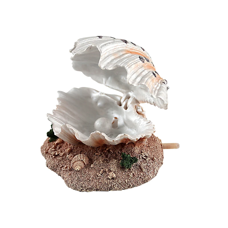 6 Aquarium Decoration Aerating Action Ornament Shell Pearl Air Stone Aquarium Fish Tank Shell Bubbler Decor Bubble Decoration 2019