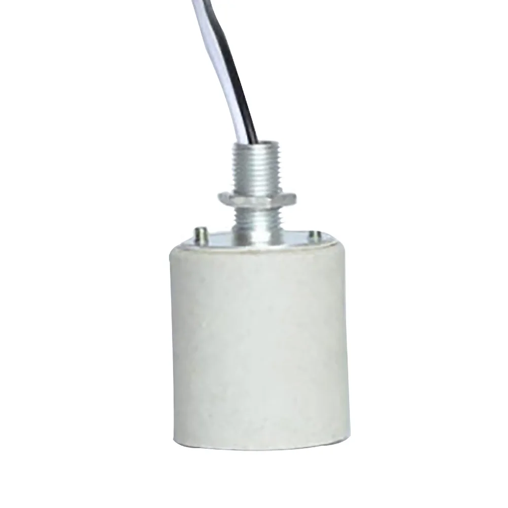 

Socket E27 E14 For Bulb Adapter Durable LED Light Ceramic Screw Holder Lamp Base With Cable Heat Resistant Easy Install Home Use