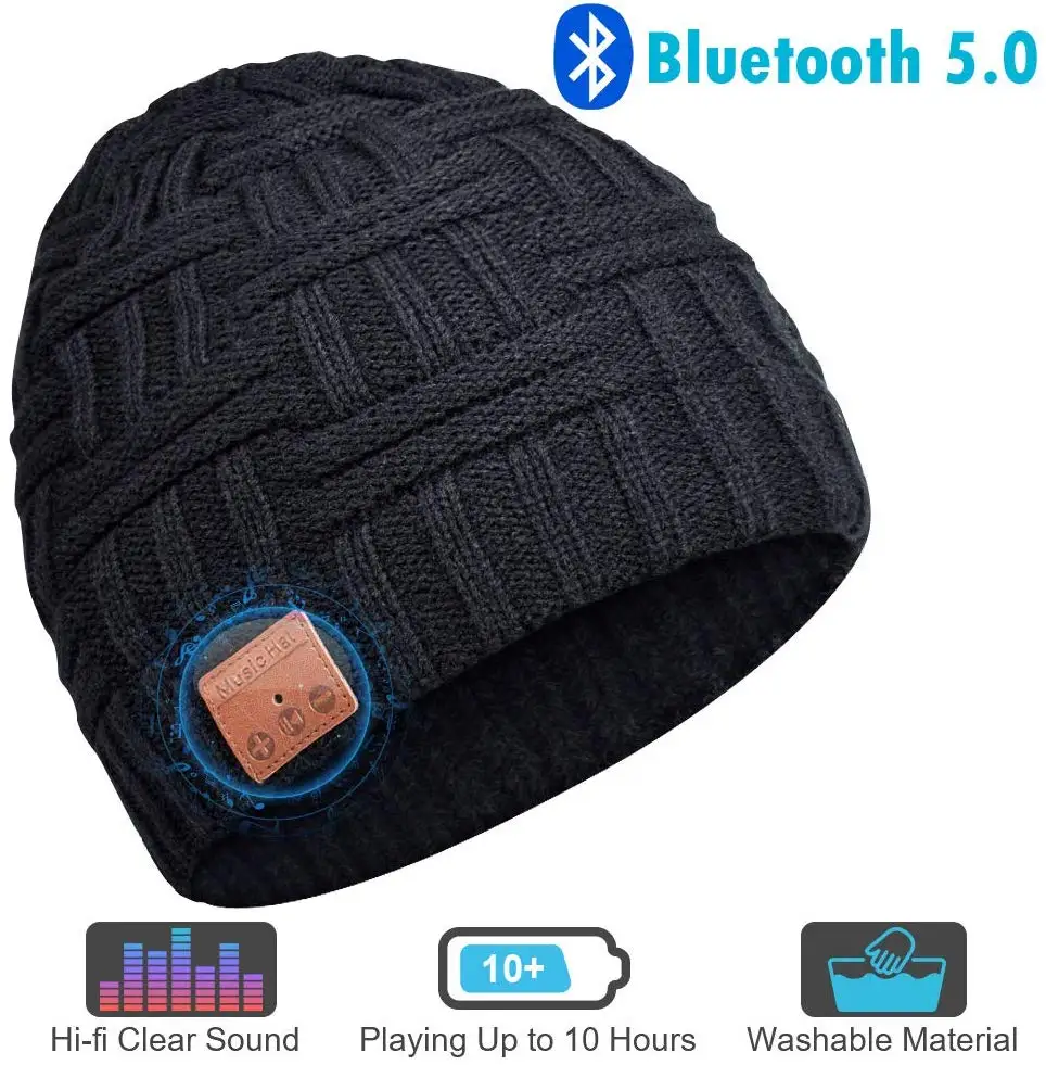 Bluetooth шапка со встроенными беспроводными наушниками Bluetooth Beanie, подарки для мужчин, подарки для женщин