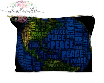 

International Day Of Peace cosmetic bag Cosmetic Case Cosmetic pouch makeup bag cute travel bag for women gift