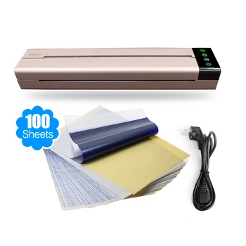 

Portable Tattoo Transfer Stencil Machine Mini Copier Printer Compatible with Mobile Phone Device with 100pc Tattoo Stencil Paper
